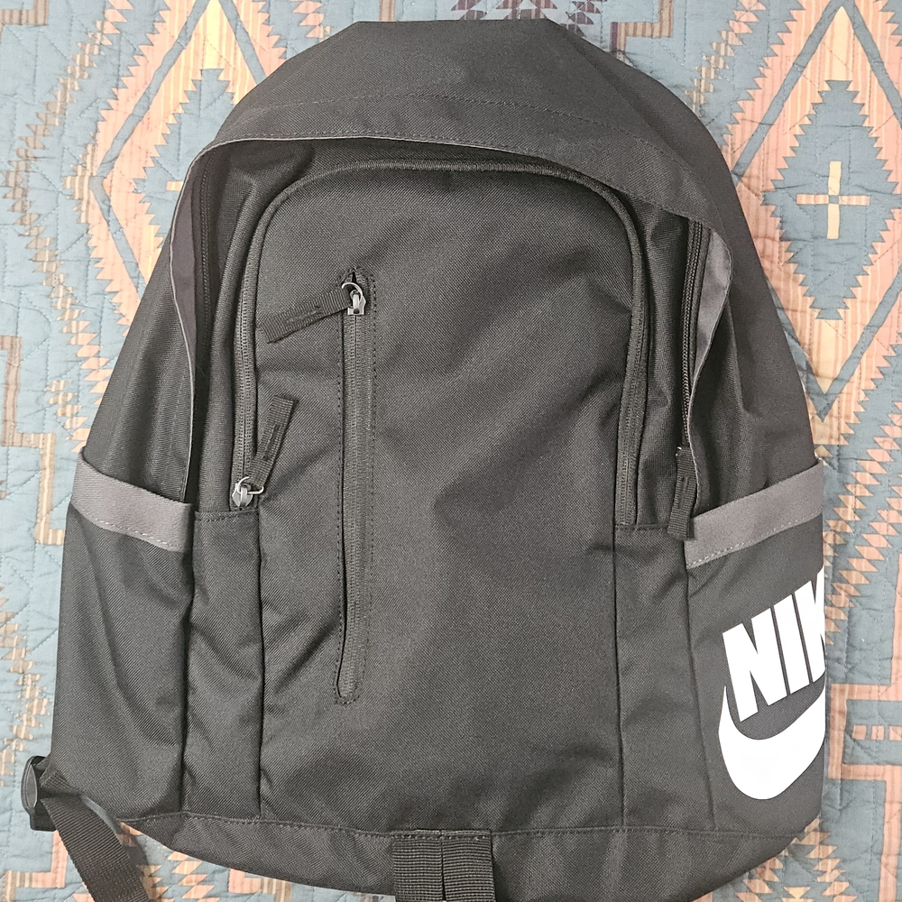 Nike Black‎ Backpack with White Logo. NWOT